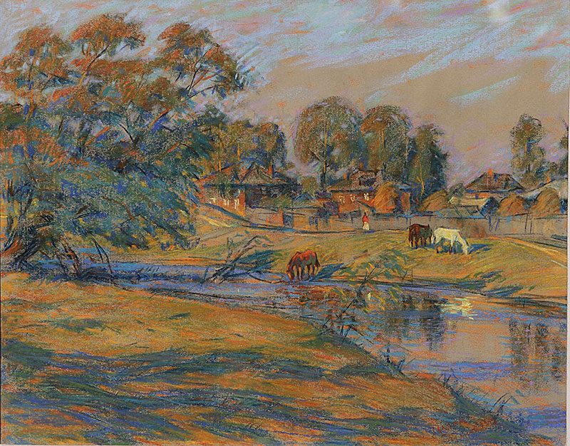 Бурков-Г.Ф.-Кони-на-водопое.jpg
